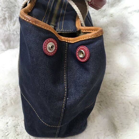 Coach Y2K Small Hampton Shoulder Denim Weekend Tote Bag # 7543 - Picture 7 of 16